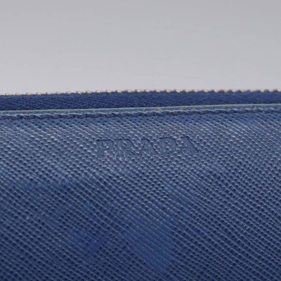 PRADA Long Wallet Leather Blue Auth 104465 - Picture 16 of 16